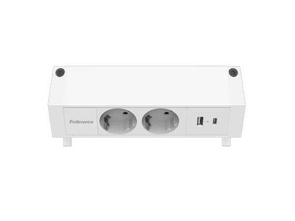 Fellowes 100137183, 2 m, Sisätila, Tyyppi F, Valkoinen, 2 AC-pistorasia(a), 230 V