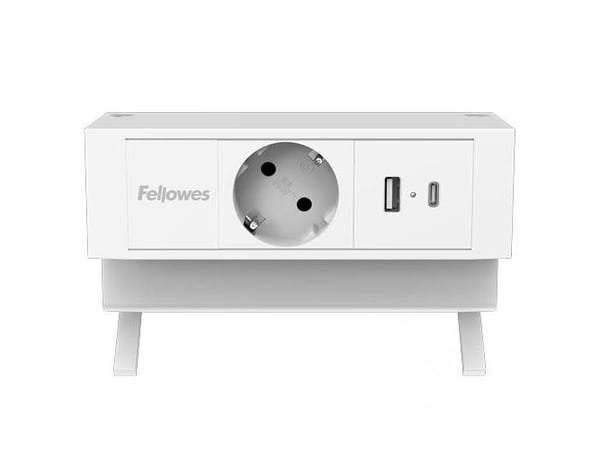 Fellowes 100137173, 2 m, Sisätila, Tyyppi F, Valkoinen, 1 AC-pistorasia(a), 230 V