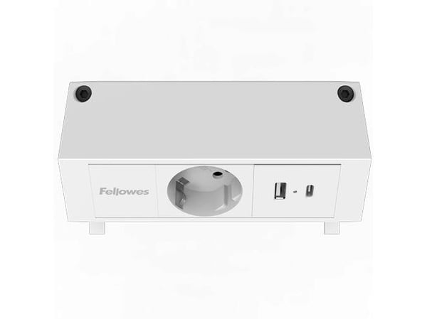 Fellowes 100137173, 2 m, Sisätila, Tyyppi F, Valkoinen, 1 AC-pistorasia(a), 230 V