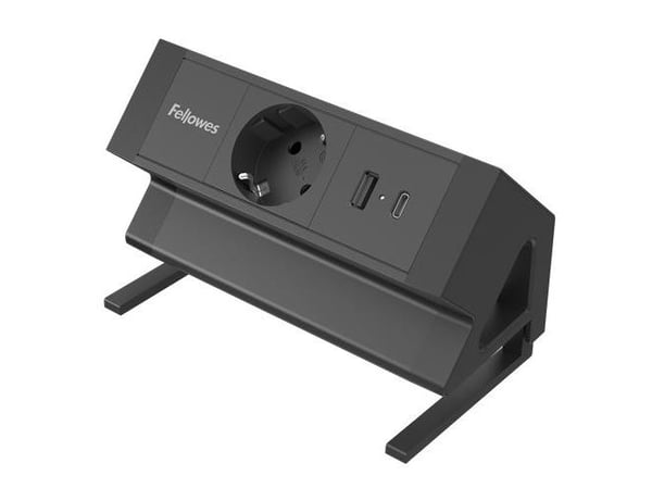 Fellowes 100137172, 2 m, Sisätila, Tyyppi F, musta, 1 AC-pistorasia(a), 230 V