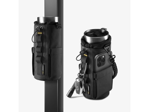 Spigen LF500, Drikkeflaskeholder, Svart, Nylon, 1 stykker