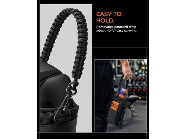 Spigen LF500, Drikkeflaskeholder, Svart, Nylon, 1 stykker