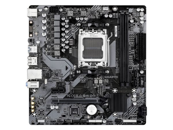 Gigabyte B840M H - Hovedkort - micro ATX - Socket AM5 - AMD B840 Chipset - USB 3.2 Gen 1 - Gigabit LAN - innbygd grafikk (CPU kreves) - HD-lyd (8-k...