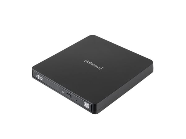 Intenso EOD 400D Slim - Platestasjon - DVD±RW (±R DL) / DVD-RAM - 8x/5x - USB 3.2 Gen 1 - ekstern - svart