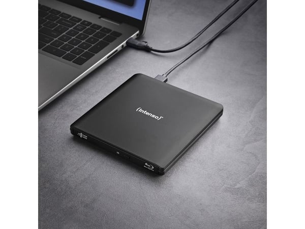 Intenso EOD 500BD Slim - Platestasjon - BD-RE - 6x - USB 3.2 Gen 1 - ekstern - svart