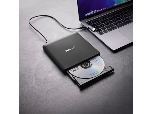 Intenso EOD 500BD Slim - Platestasjon - BD-RE - 6x - USB 3.2 Gen 1 - ekstern - svart