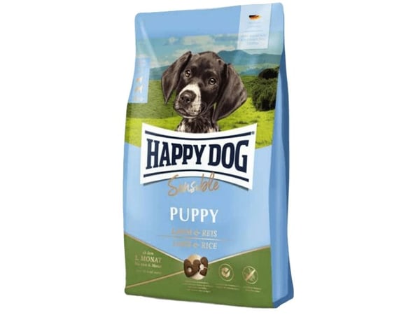 Happy Dog Sensible Puppy, Valp, Alla raser, Lamm, Ris, Majs, 4 kg