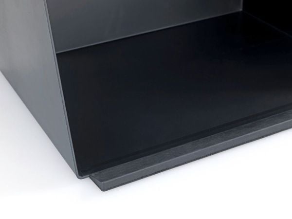 WENKO Kubo, Rektangulær, Sort, Tre, Bamboo, Plast, Tre, Bamboo, Hengslet Lokk