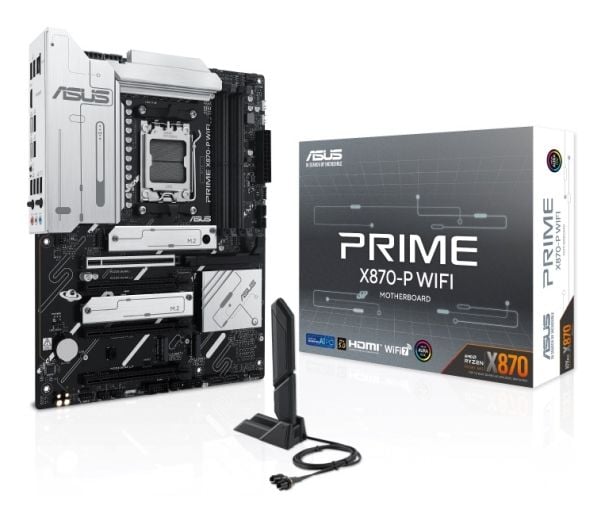 ASUS Prime X870-P WIFI, AMD, Sokkel AM5, AMD Ryzen™ 3, AMD Ryzen™ 5, AMD Ryzen™ 7, AMD Ryzen 9 7th Gen, AMD Ryzen 9 8th Gen, AMD..., Sokkel AM5, DD...