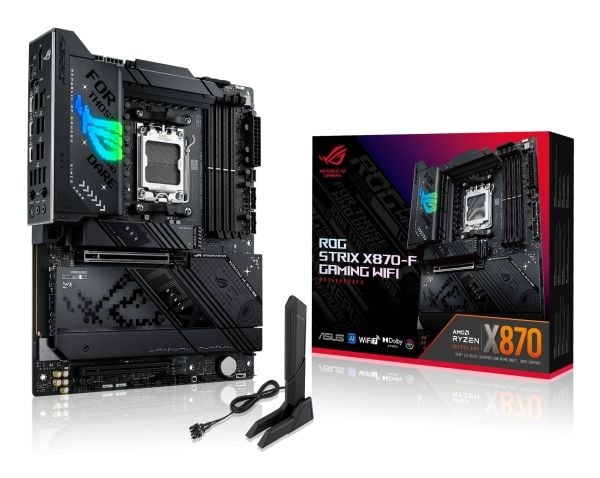 ASUS ROG STRIX X870-F GAMING WIFI - Hovedkort - ATX - Socket AM5 - AMD X870 Chipset - USB4, USB 3.2 Gen 2, USB-C 3.2 Gen2, USB 3.2 Gen 1, USB-C 3.2...