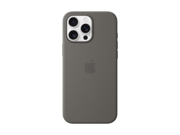Apple - Baksidedeksel for mobiltelefon - MagSafe-samsvar - silikon - steingrå - for iPhone 16 Pro Max