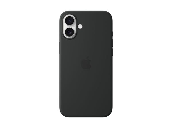Apple - Baksidedeksel for mobiltelefon - MagSafe-samsvar - silikon - svart - for iPhone 16 Plus