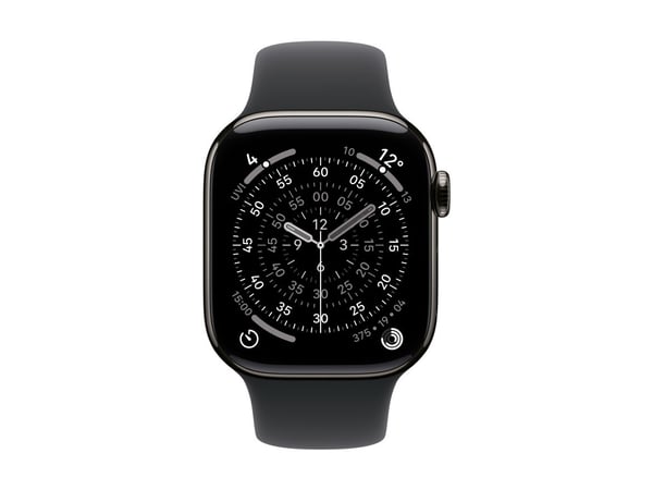 Apple - Bånd for smart armbåndsur - 42mm - M/L-størrelse - svart - for Watch Hermès Series 7, Hermès Series 9, SE 3, Series 10, Series 11, Series 8...