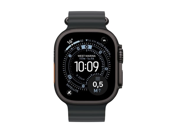 Apple MYPD3ZM/A, Yhtye, Älykello, musta, Apple, Apple Watch Models 44mm 45mm 46mm 49mm, Fluoroelastomeeri, Titaani