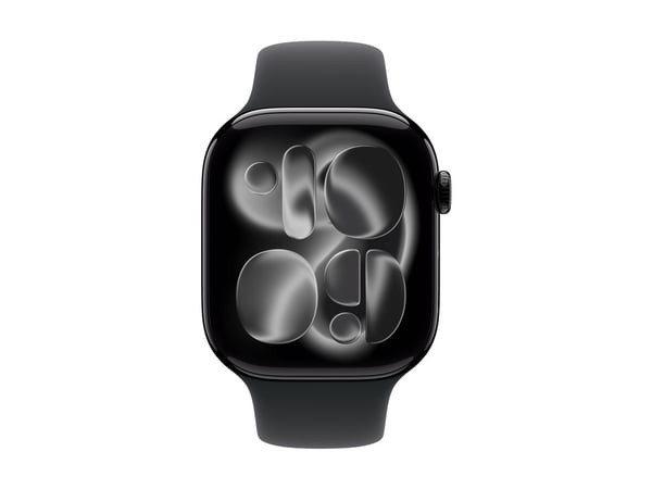Apple - Bånd for smart armbåndsur - 46mm - M/L (passer håndledd på 160 - 210 mm) - svart - for Watch Hermès Series 9, SE 3, Series 10, Series 11, S...