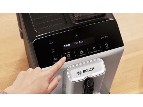 Bosch Serie 2 TIE20301, Espressomaskin, 1,4 l, Kaffe bønner, Innebygd kaffekvern, 1300 W, Sort, Sølv