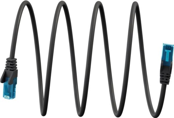 Ultraflexibel patchkabel CAT 6A, U/UTP, svart