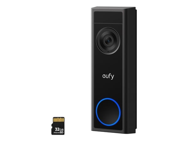 Eufy Video Doorbell C31, Svart, Hjem, 1 stykker, Tak, 125 GB, MicroSD (TransFlash)