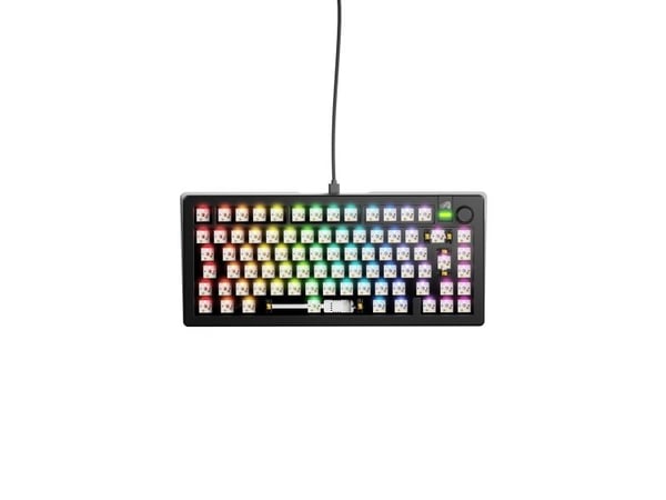 Glorious Gaming GMMK 3 75% Barebones, 75%, Langallinen, USB, RGB LED, musta