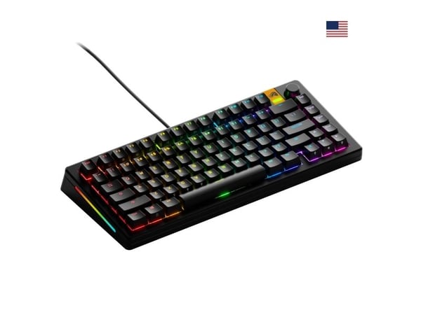 Glorious Gaming GMMK 3 HE 75% Prebuilt, Koblet med ledninger (ikke trådløs), USB, Mekanisk nøkkelbryter, QWERTY, RGB LED, Svart