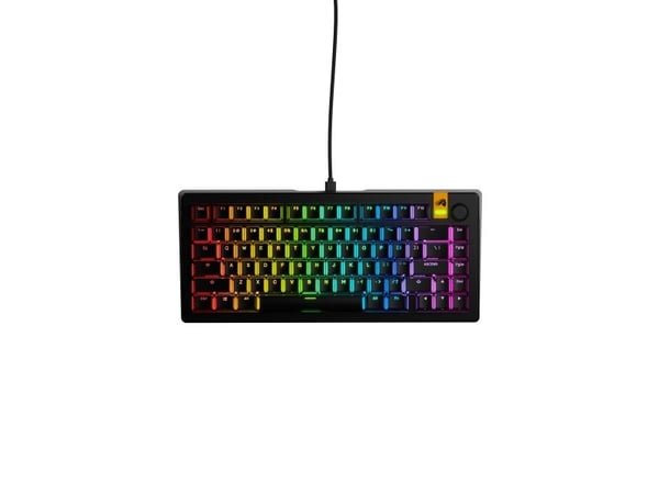 Glorious Gaming GMMK 3 HE 75% Prebuilt, Koblet med ledninger (ikke trådløs), USB, Mekanisk nøkkelbryter, QWERTY, RGB LED, Svart