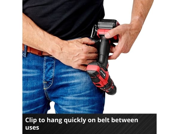 Einhell TE-CD 18/44 Li-i, Boremaskin med pistolgrep, Nøkkelløs, Børstet, Drill, Svart, Rød, 1,3 cm