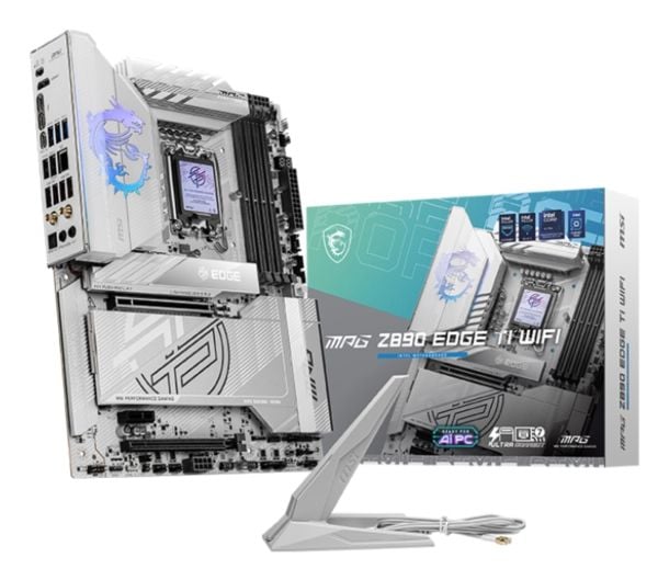 MSI MPG Z890 EDGE TI WIFI - Hovedkort - ATX - LGA1851-sokkel - Z890 Chipset - USB4, USB 3.2 Gen 1, USB 3.2 Gen 2, USB-C 3.2 Gen 2x2, USB-C 3.2 Gen2...