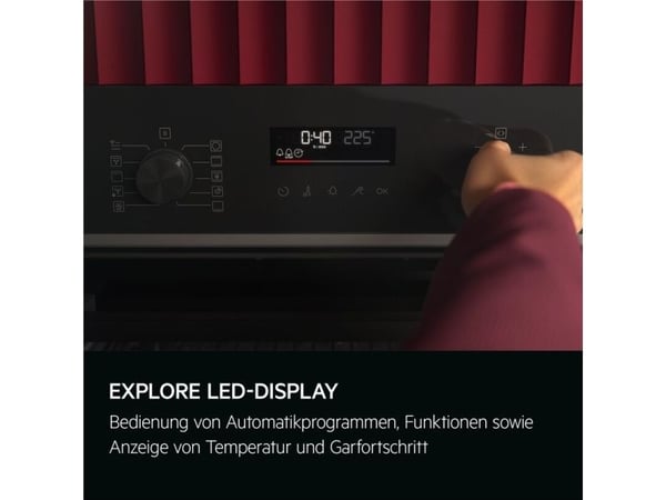 AEG Series 5000 OU5PB41FSM, Medium, Elektrisk ovn, 72 l, 72 l, 2700 W, Pyrolytisk