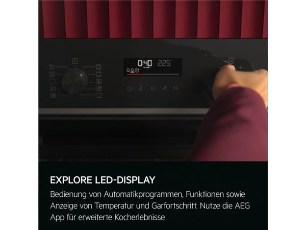 AEG Series 5000 OU5PB41FSM, Medium, Elektrisk ovn, 72 l, 72 l, 2700 W, Pyrolytisk