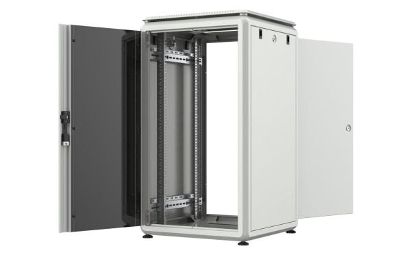 Lanview by Logon Data Line - Rack skap - 600 x 600 mm, data line - free-standing - hvit - 20U - 19"