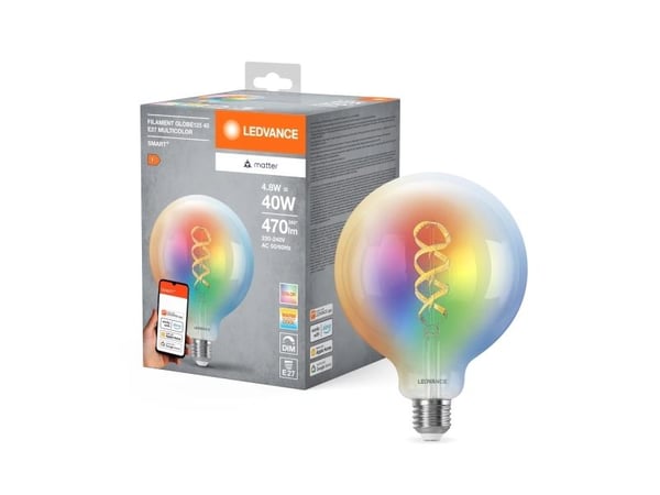 LEDVANCE SMART+ MATTER Filament Multicolor Classic 4.8W - E27 Smart pære