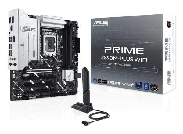 ASUS PRIME Z890M-PLUS WIFI, Intel, LGA 1851 (Socket V1), Intel Core Ultra (Series 2), LGA 1851, DDR5-SDRAM, 192 GB
