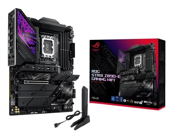 ASUS ROG STRIX Z890-E GAMING WIFI - Hovedkort - ATX - LGA1851-sokkel - Z890 Chipset - USB-C 3.2 Gen 2x2, USB 3.2 Gen 1, USB 3.2 Gen 2, USB-C 3.2 Ge...