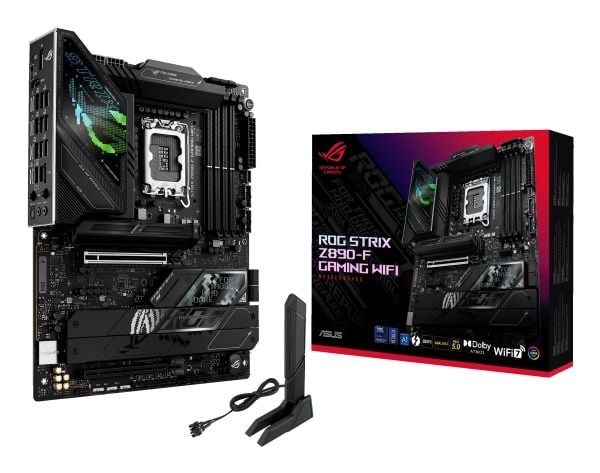 ASUS ROG STRIX Z890-F GAMING WIFI - Hovedkort - ATX - LGA1851-sokkel - Z890 Chipset - USB-C 3.2 Gen 2x2, USB 3.2 Gen 1, USB 3.2 Gen 2, USB-C 3.2 Ge...