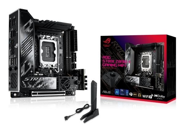 ASUS ROG STRIX Z890-I GAMING WIFI - Hovedkort - mini-ITX - LGA1851-sokkel - Z890 Chipset - USB4, USB-C 3.2 Gen 2x2, USB 3.2 Gen 1, USB 3.2 Gen 2 - ...