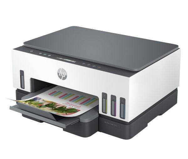 HP Smart Tank Tank Skriver, Termisk blekk-dyse, Fargeutskrift, 4800 x 1200 DPI, A4, Direkte utskrift, Hvit, Grå