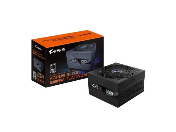 GIGABYTE AORUS ELITE P1000W, 1000 W, 100 - 240 V, 50/60 Hz, 15 - 6.5 A, aktiivinen, 125 W