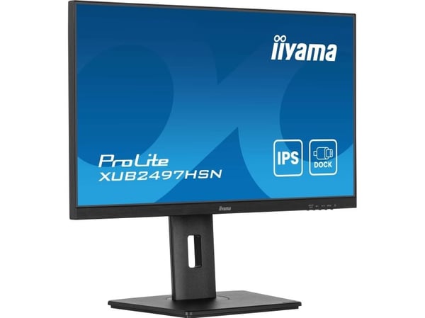 iiyama ProLite XUB2497HSN-B2 - LED-skjerm - 24" (23.8" synlig) - 1920 x 1080 Full HD (1080p) @ 100 Hz - IPS - 300 cd/m² - 1300:1 - 1 ms - HDMI, Dis...