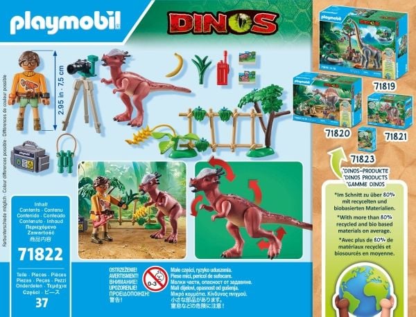 Playmobil Dinos 71822, Action/ Eventyr, 4 år, Flerfarget, Plast