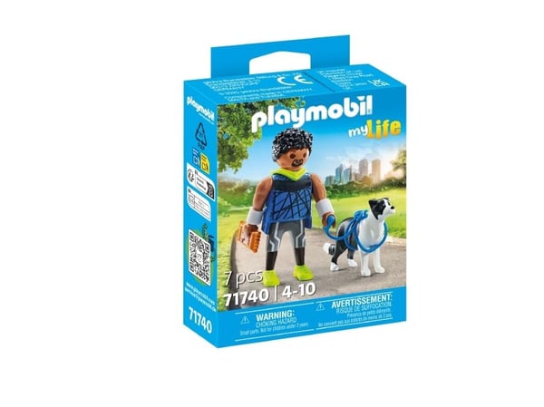 Playmobil 71740, 4 år, Corredor con Border Collie, Flerfarget, Plast