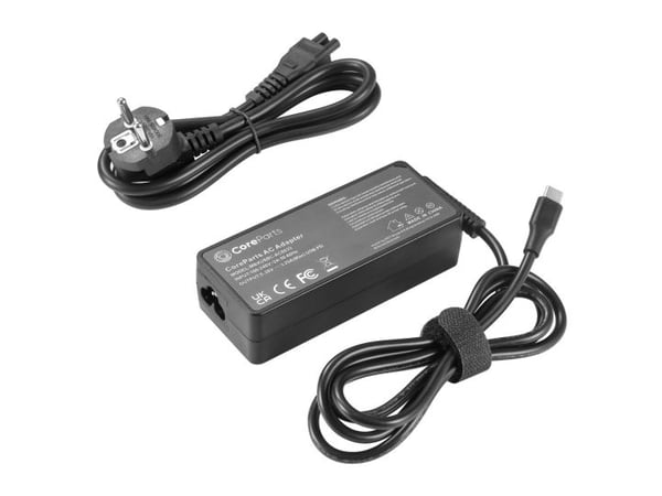 CoreParts - USB-C-strømadapter - 65 watt - Europa - svart