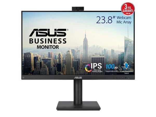 ASUS BE249QFK - LED-skjerm - 24" (23.8" synlig) - 1920 x 1080 Full HD (1080p) @ 100 Hz - IPS - 250 cd/m² - 1300:1 - 5 ms - HDMI, VGA, DisplayPort -...