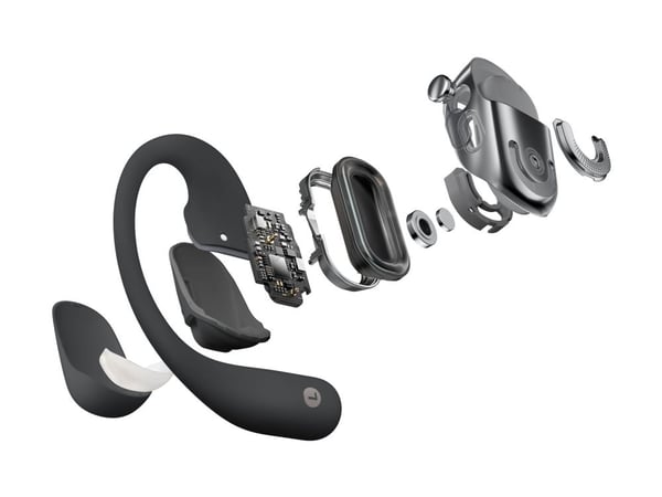 Shokz OpenFit 2 åpne ørepropper, helt trådløse med Bluetooth, svart