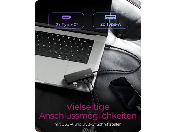 IB-HUB1436-CPD 4-ports USB 3.2 Gen 2 (svart)