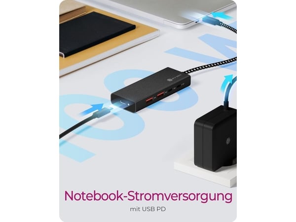 IB-HUB1436-CPD 4-ports USB 3.2 Gen 2 (svart)