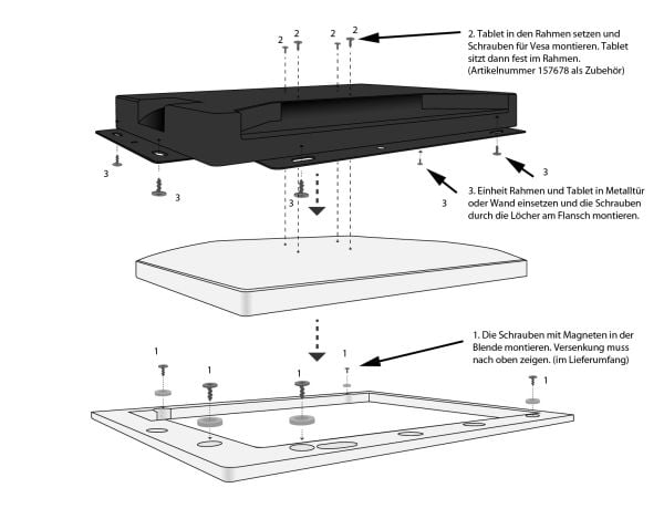 ALLNET ALLTCOVER15NWV1, 38,1 cm (15"), ALLNET, Hvit, Vegg, 480 mm, 28 mm