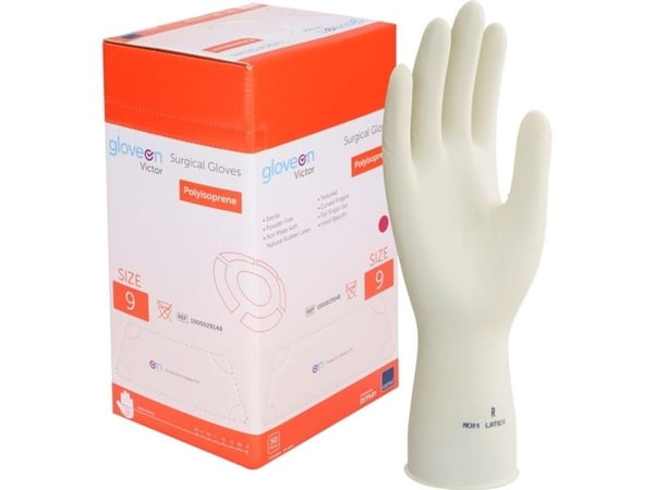 Operationshandske, Gloveon Victor, 9, luonto, polyisopreeniä