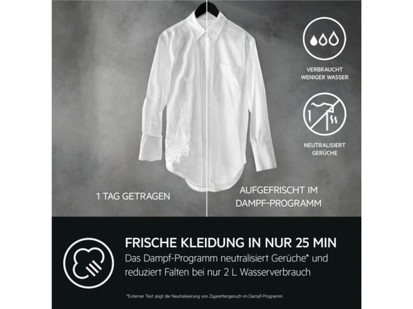 AEG Series 8000 LWR8WI7680, Frontmatet, Innebygget, Hvit, Venstre, Svart, Knapper, Rotasjon