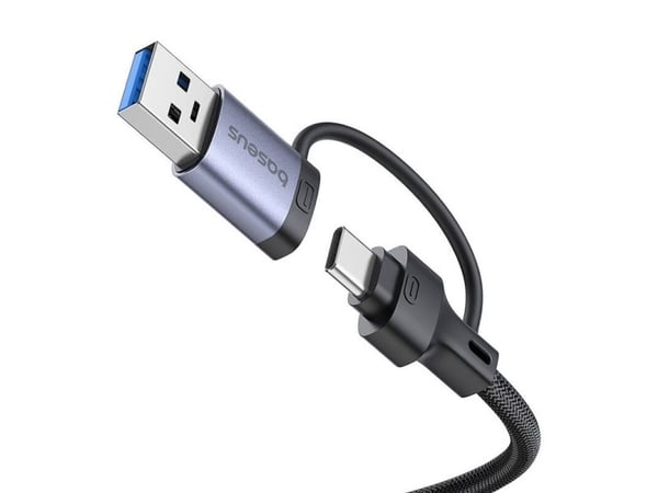 Baseus UltraJoy, USB 3.2 Gen 1 (3.1 Gen 1) Type-A + Type-C, RJ-45, USB 3.0, USB Type-C, 5000 Mbit/s, Grå, Akrylonitril-butadien-styren (ABS), Alumi...