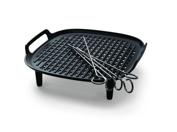 Philips Tilbehør for Airfryer 6.2L, Grillbunn og -spyd, Philips, NA130, NA230, NA231, NA330, NA331, HD9270, HD9280, Aluminium, 194 mm, 196 mm